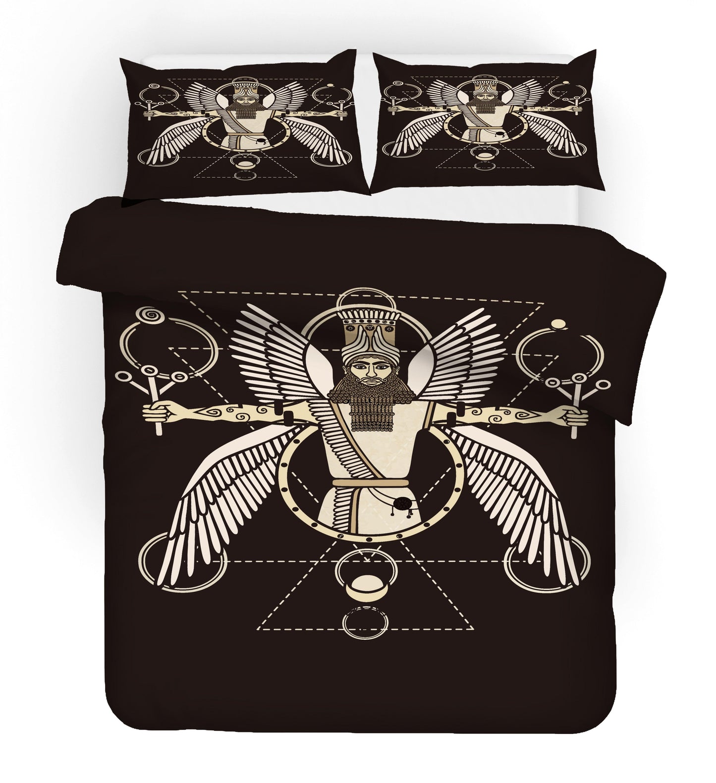 3D Black Primitive Man Wings Quilt Cover Set Bedding Set Duvet Cover Pillowcases SF114