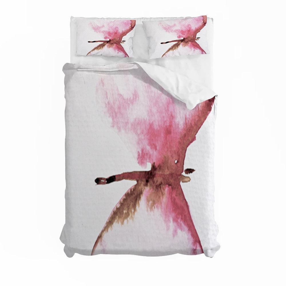 3D Art Watercolor Pink Quilt Cover Set Bedding Set Duvet Cover Pillowcases 166