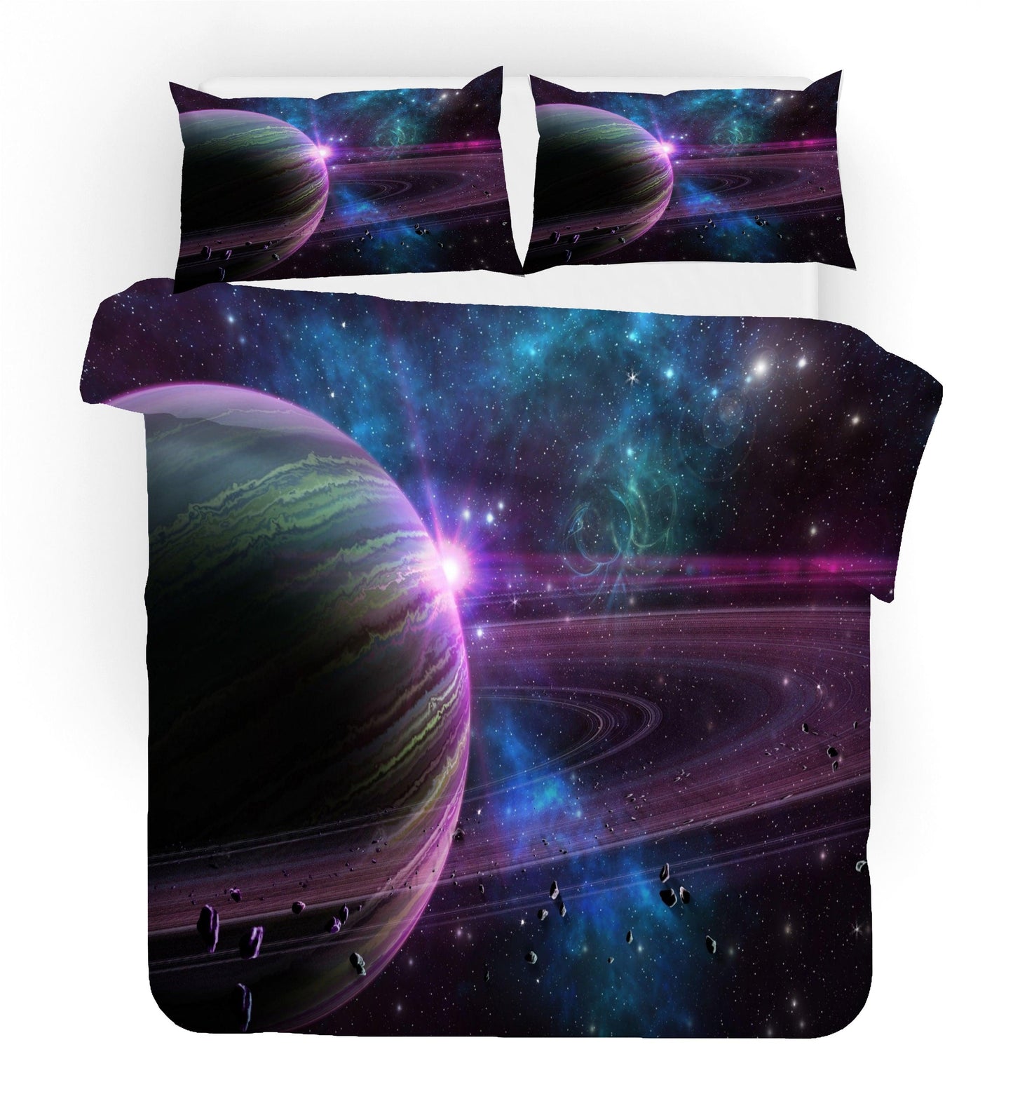 3D Abstract Colored Space Planet Quilt Cover Set Bedding Set Duvet Cover Pillowcases 124