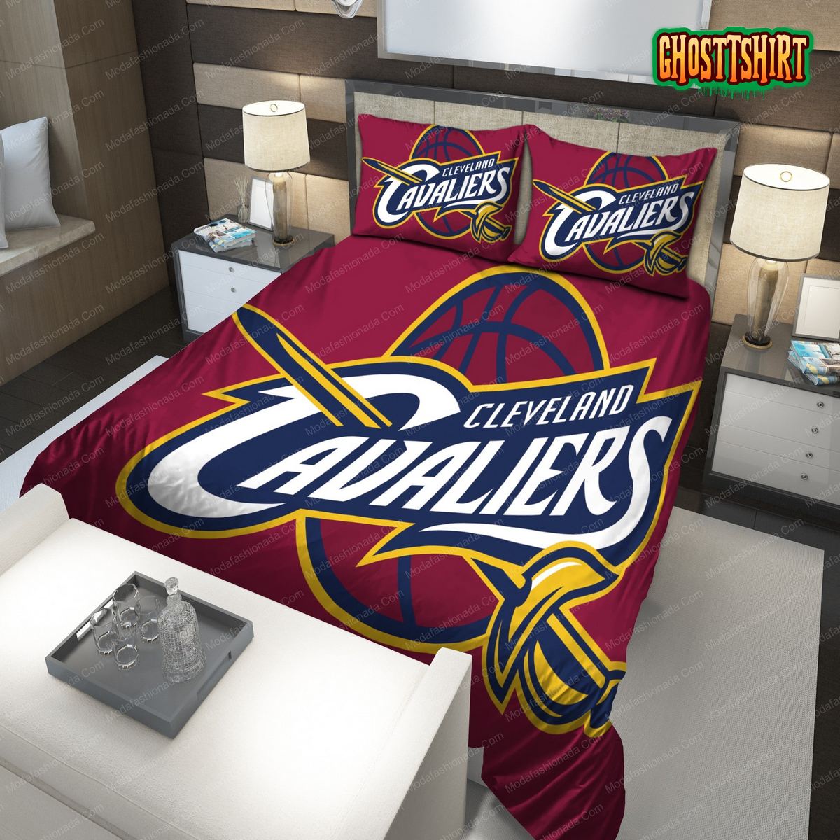 2011-2017 Logo Cleveland Cavaliers NBA 216 Bedding Set