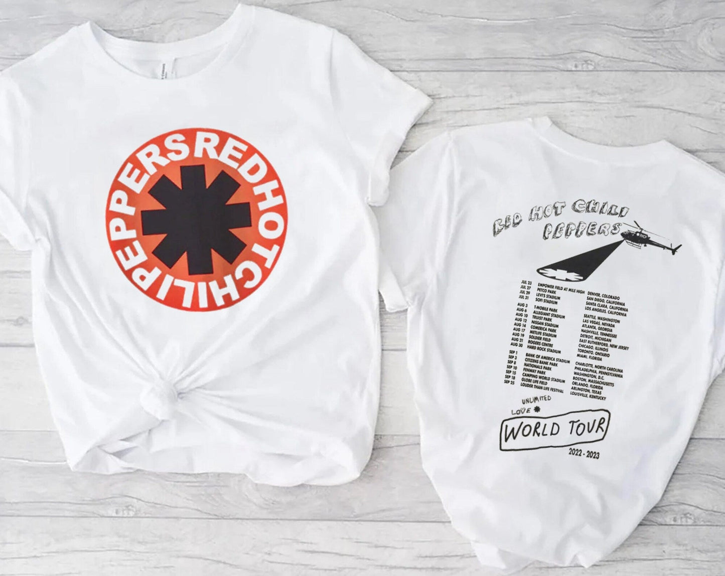 Red Hot Chili Peppers 2022 World Tour T-Shirt, Return Of The Dream Canteen