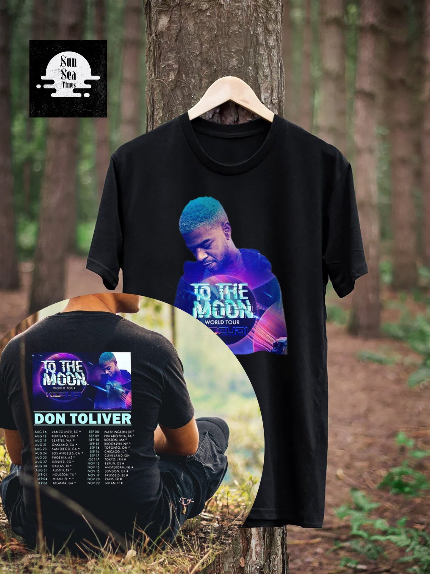 Kid Cudi To The Moon World Tour 2022 Two Sides Shirt, To The Moon World Tour Shirt