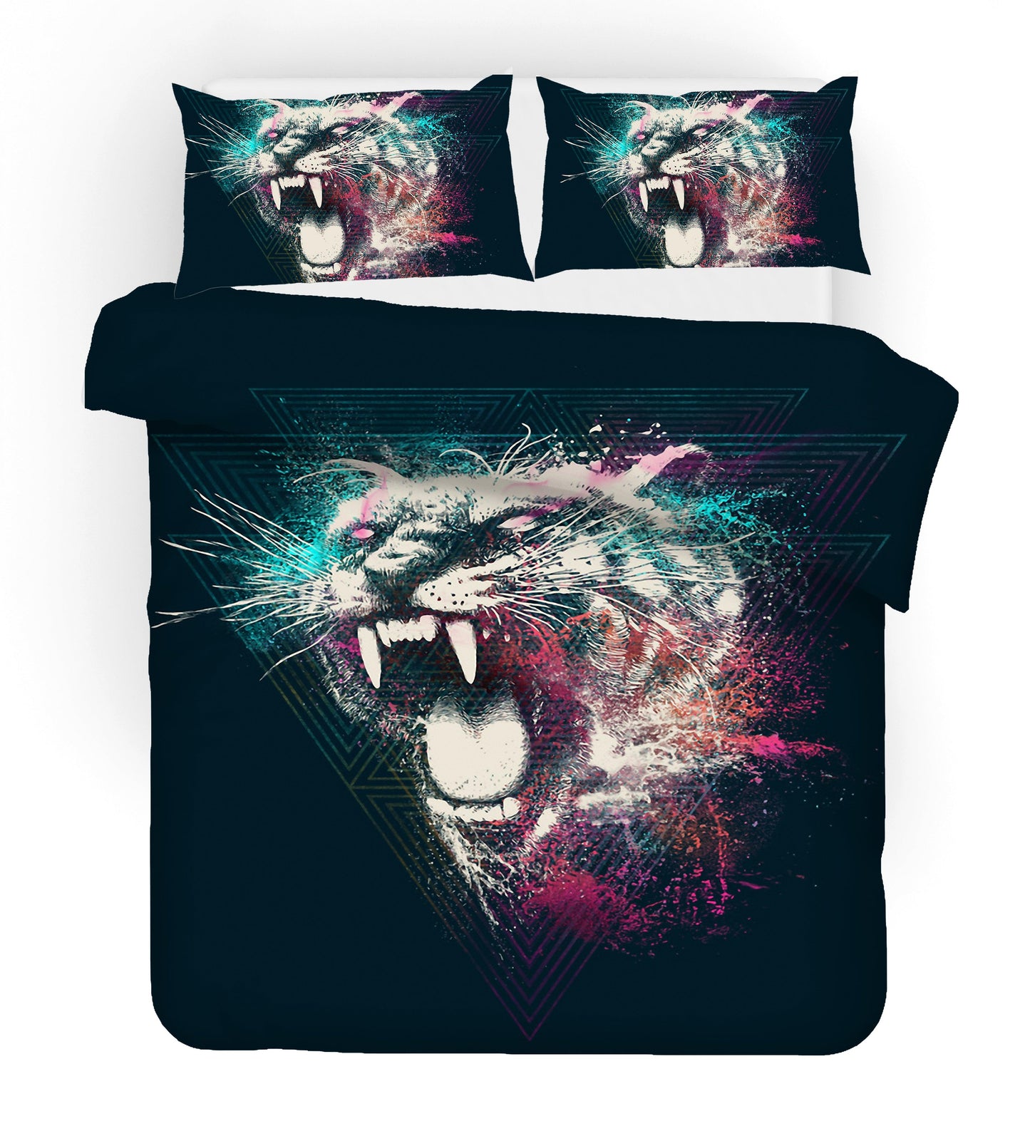 3D Black Leopard Quilt Cover Set Bedding Set Pillowcases 127