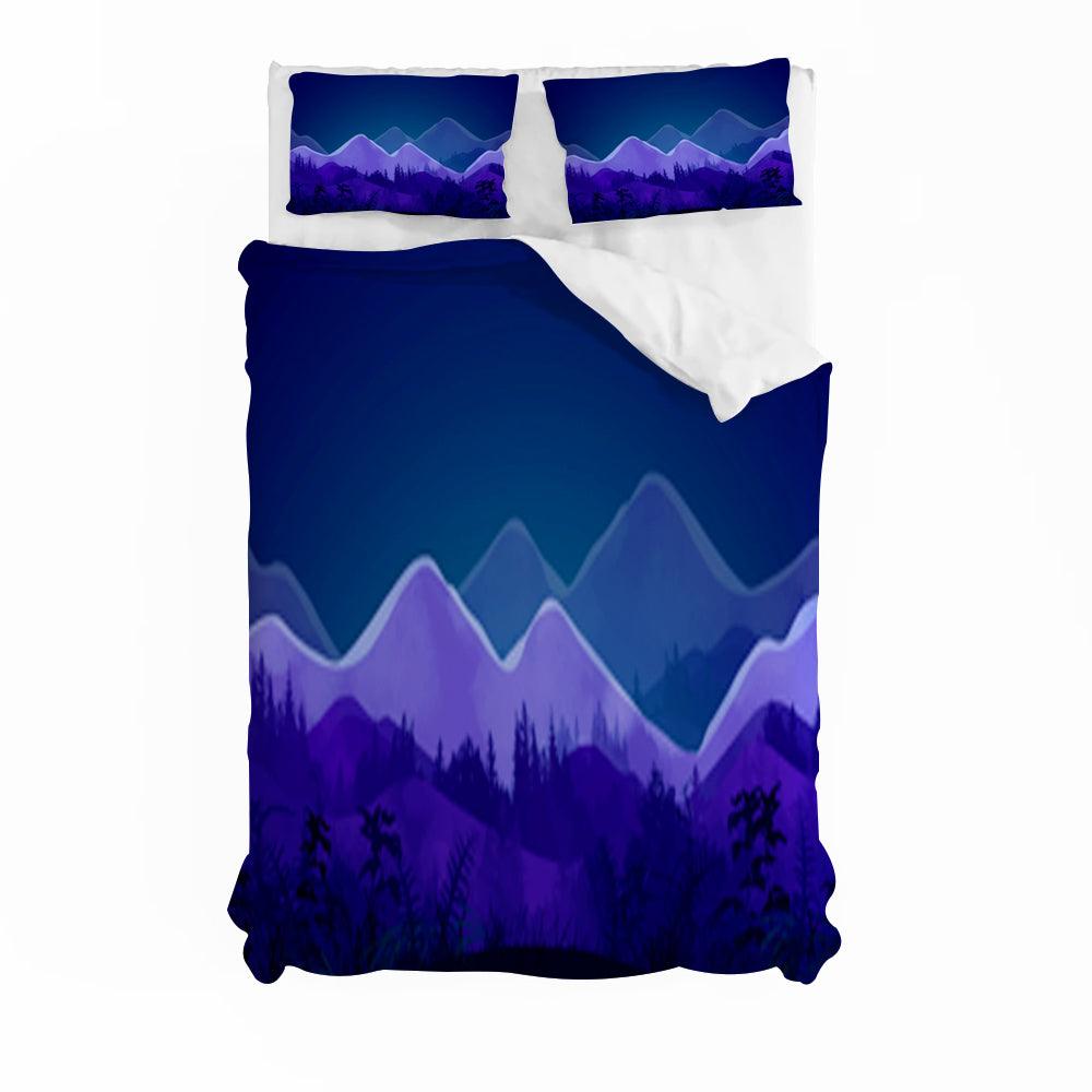 3D Blue Mountain Forest Nature Landscape Quilt Cover Set Bedding Set Duvet Cover Pillowcases 49