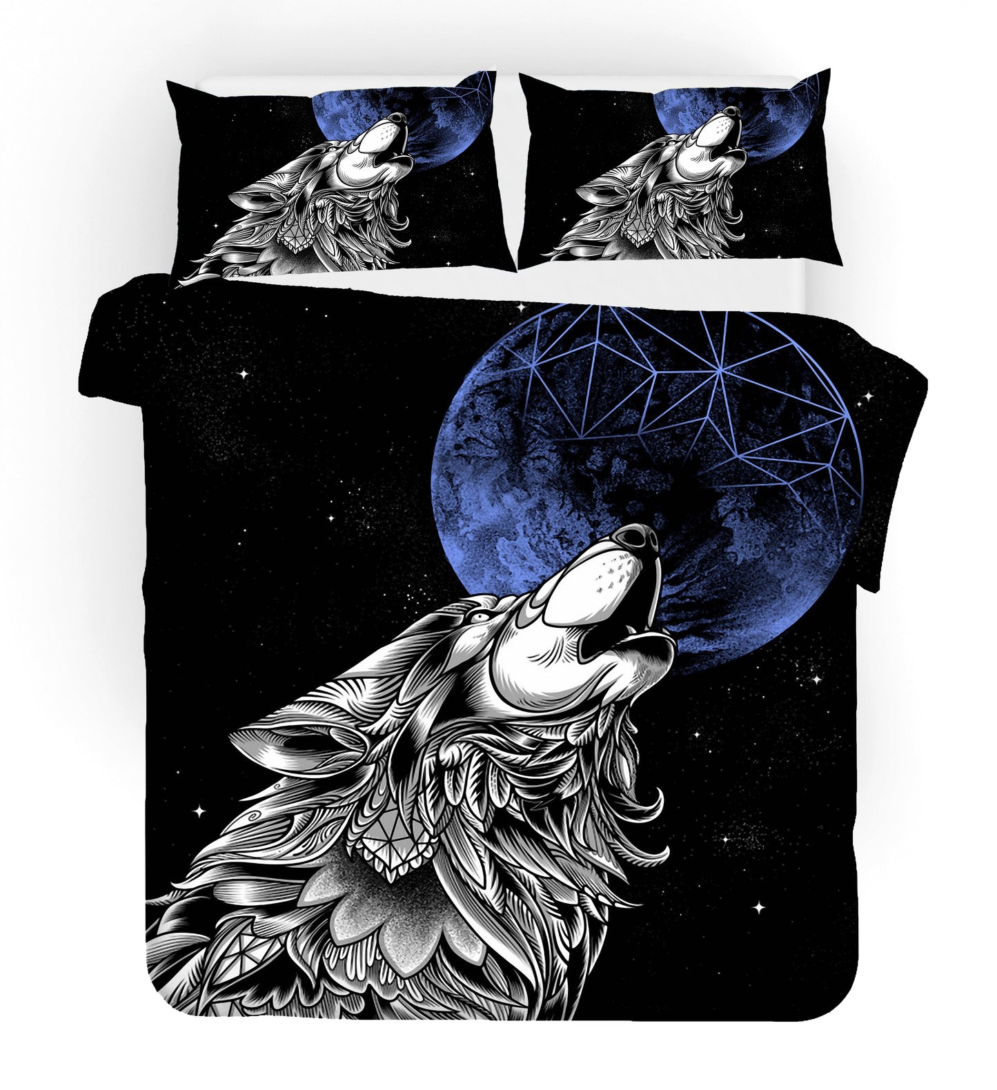 3D Black Wolf Moon Quilt Cover Set Bedding Set Pillowcases 131