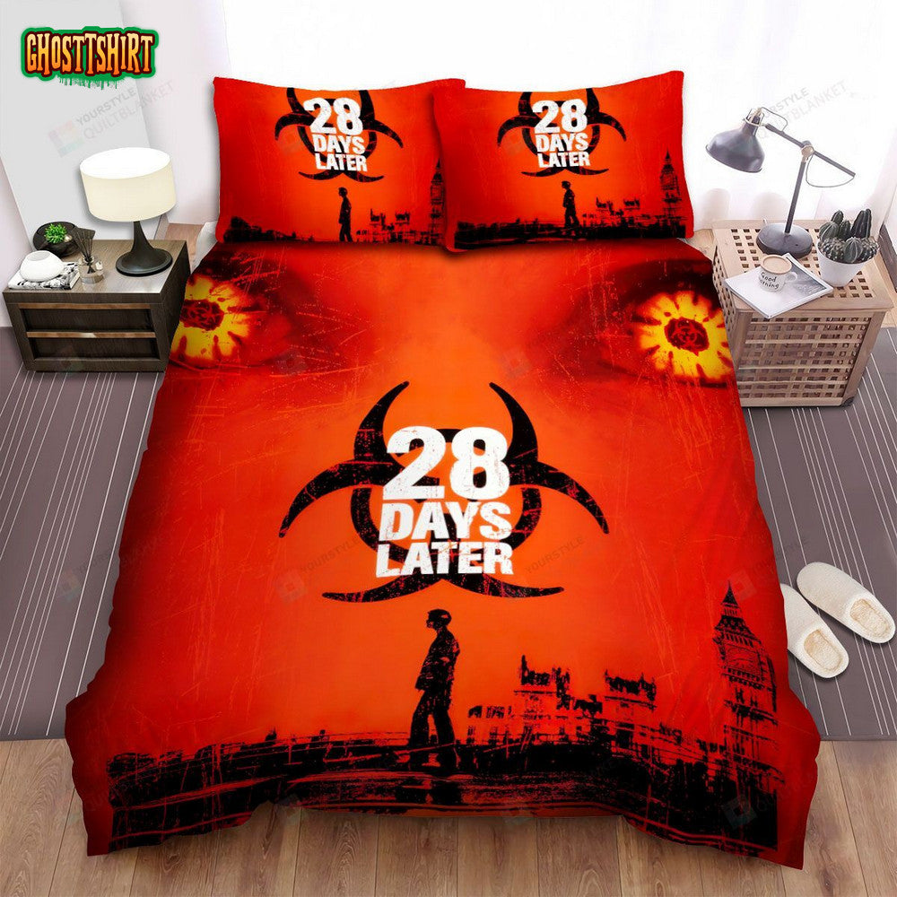 28 Days Later... Movie Poster Ix Photo Bed Sheets Spread Comforter Duvet Cover Bedding Set