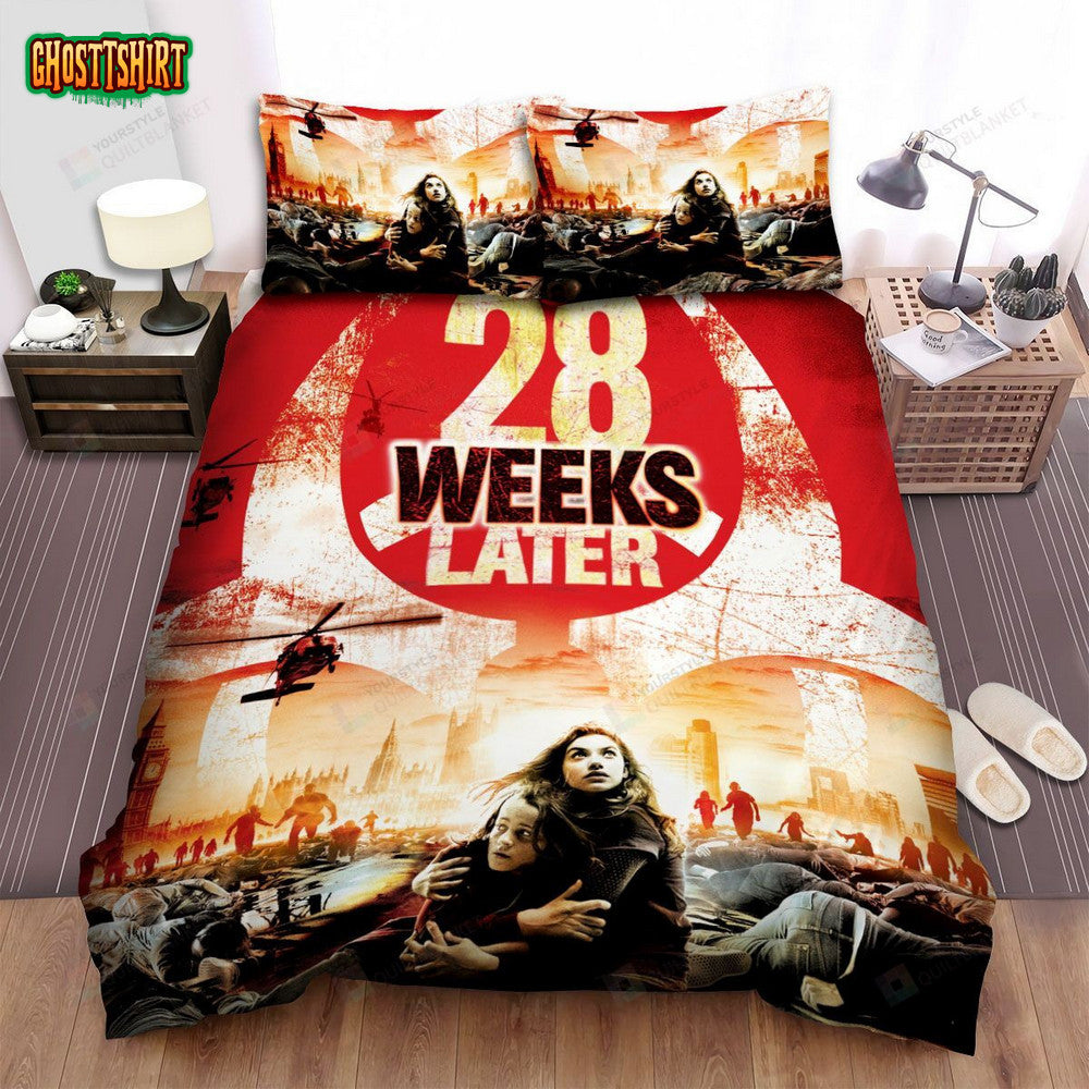 28 Weeks Later Movie Poster 2 Bed Sheets Spread Comforter Duvet Cover Bedding Set