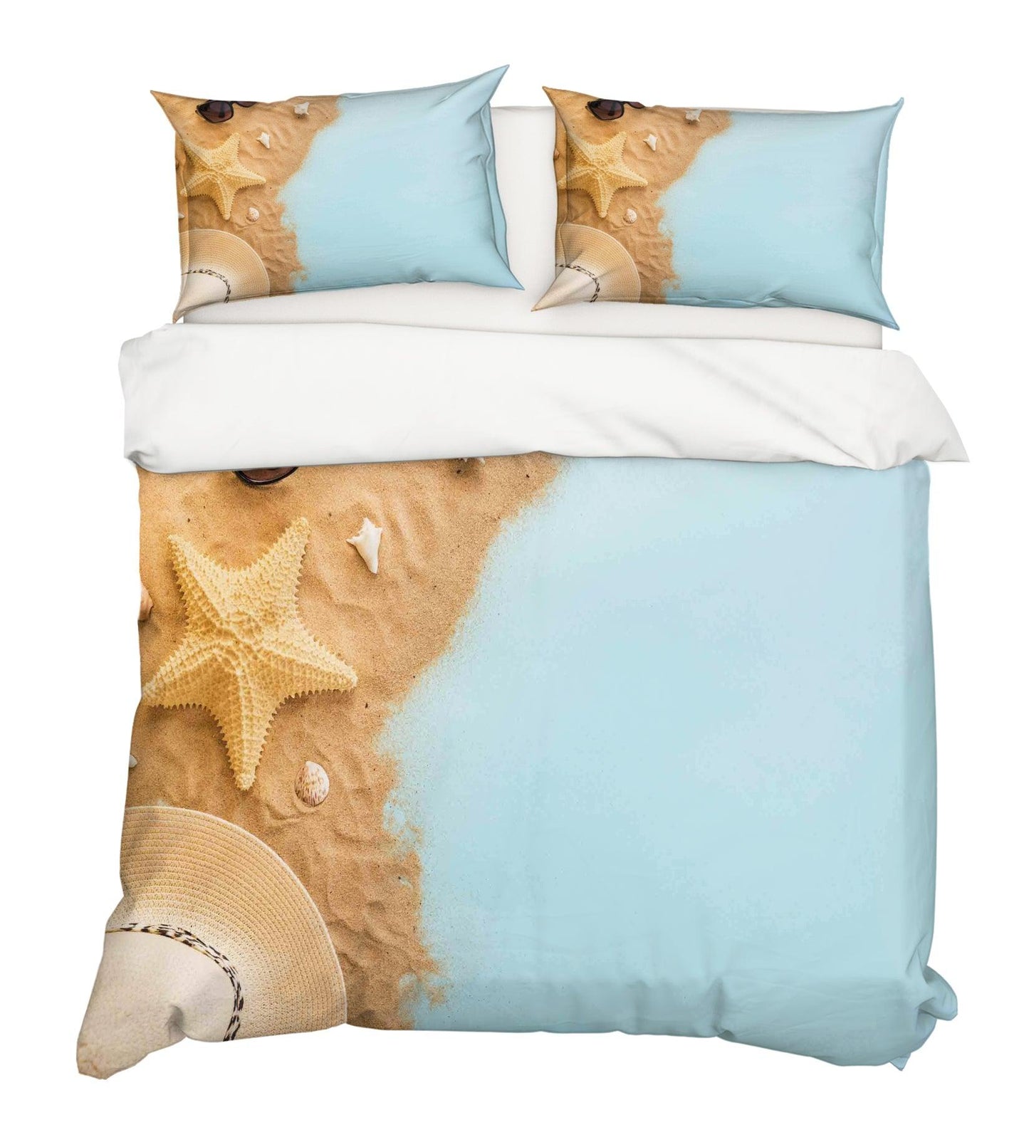 3D Beach Starfish Quilt Cover Set Bedding Set Pillowcases 83