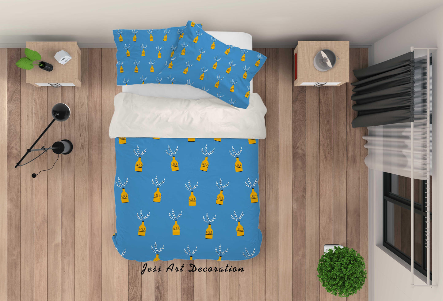 3D Bottle Blue Quilt Cover Set Bedding Set Pillowcases 59