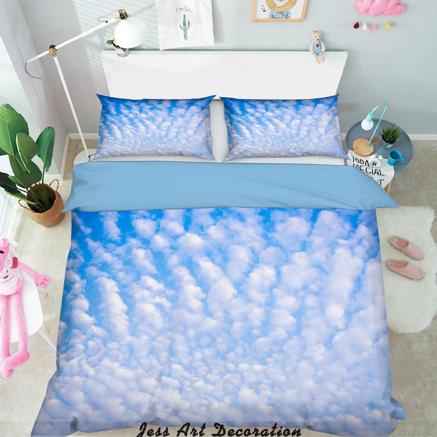 3D Blue Sky White Clouds Quilt Cover Set Bedding Set Pillowcases 6