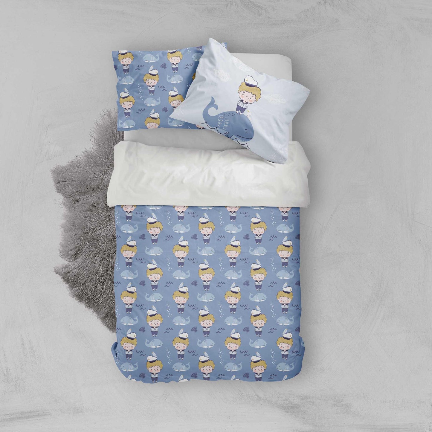 3D Cartoon Boy Dolphin Quilt Cover Set Bedding Set Pillowcases 91