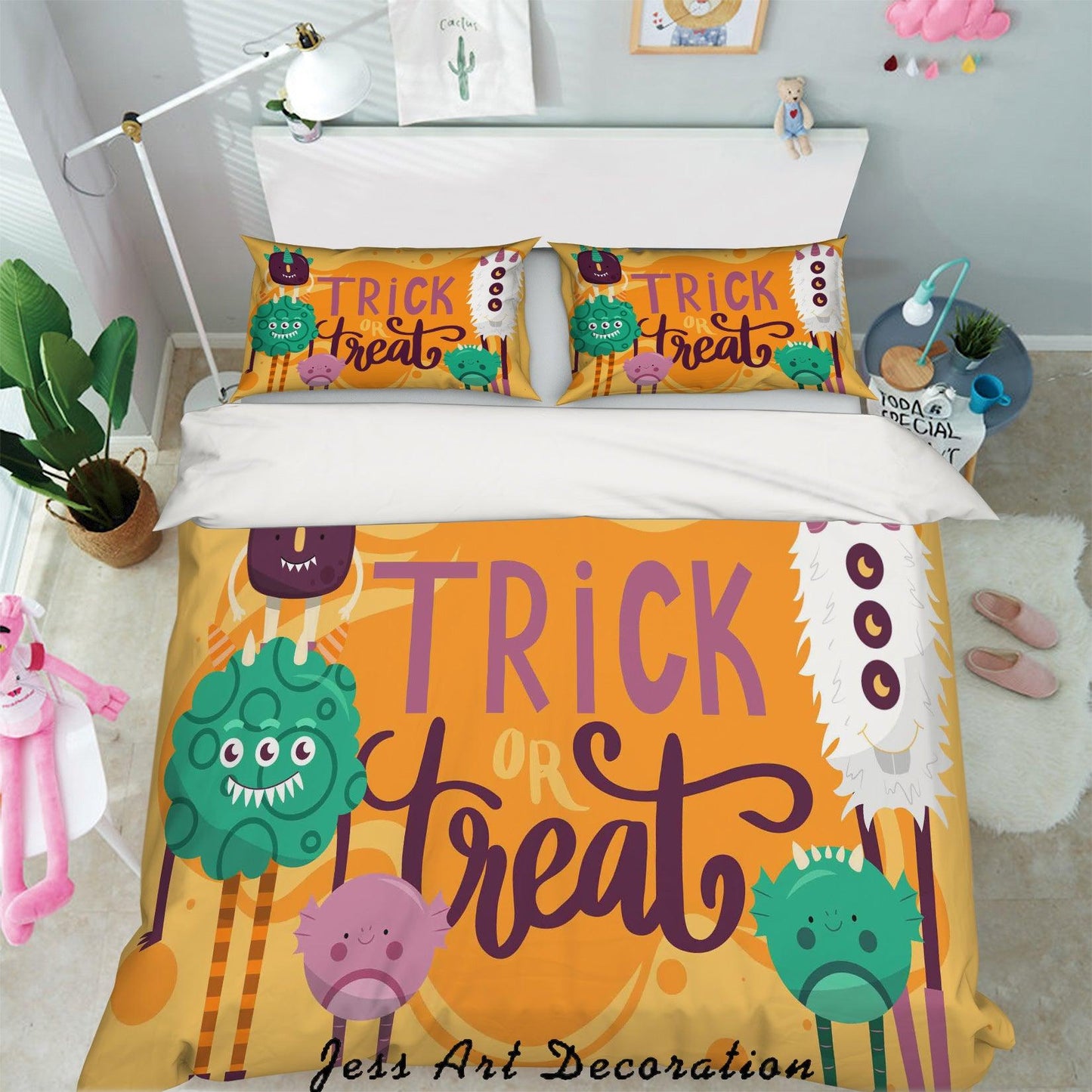 3D Abstract Cartoon Fish Quilt Cover Set Bedding Set Pillowcases 47