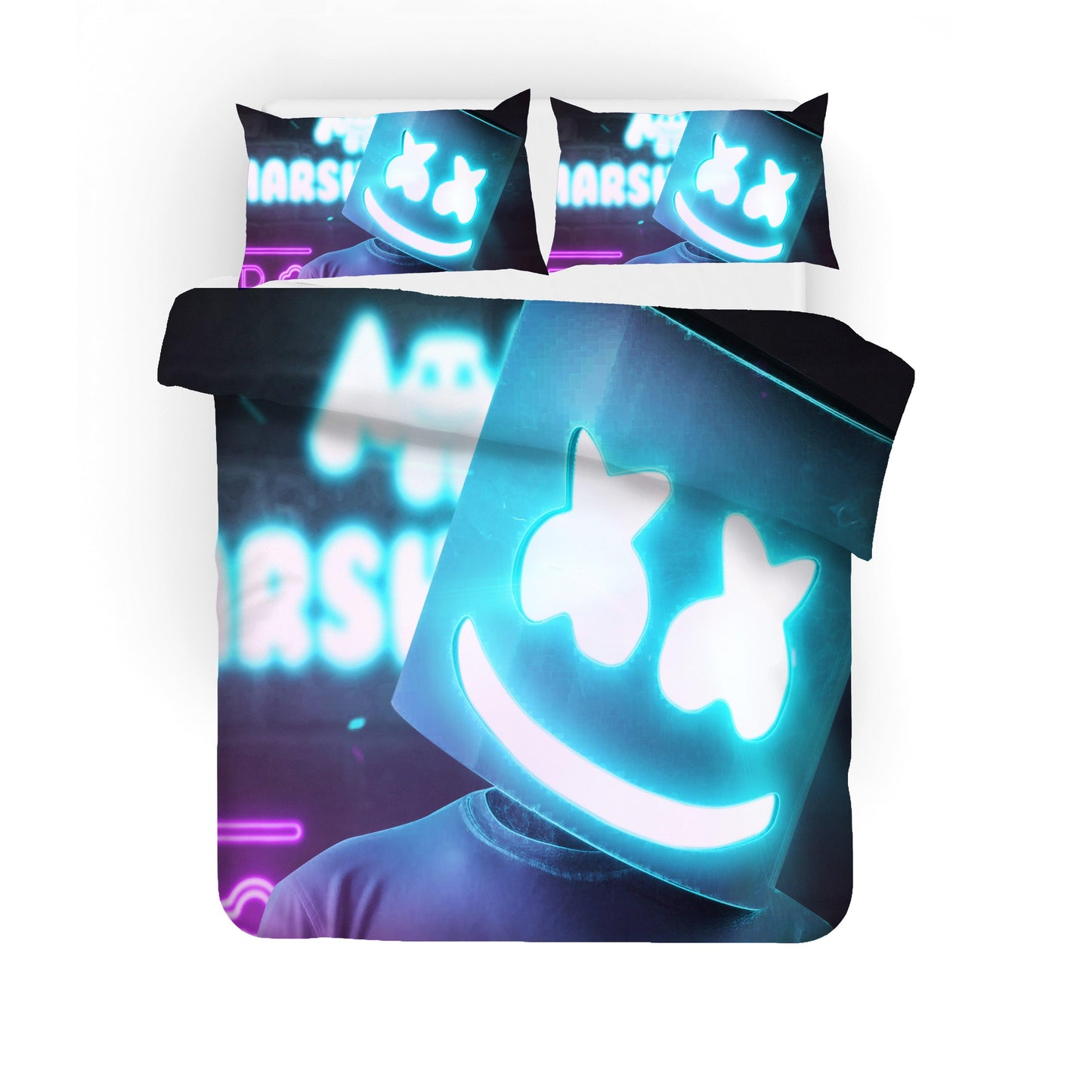 3D Blue Purple Marshmello Doctom Quilt Cover Set Bedding Set Pillowcases 14