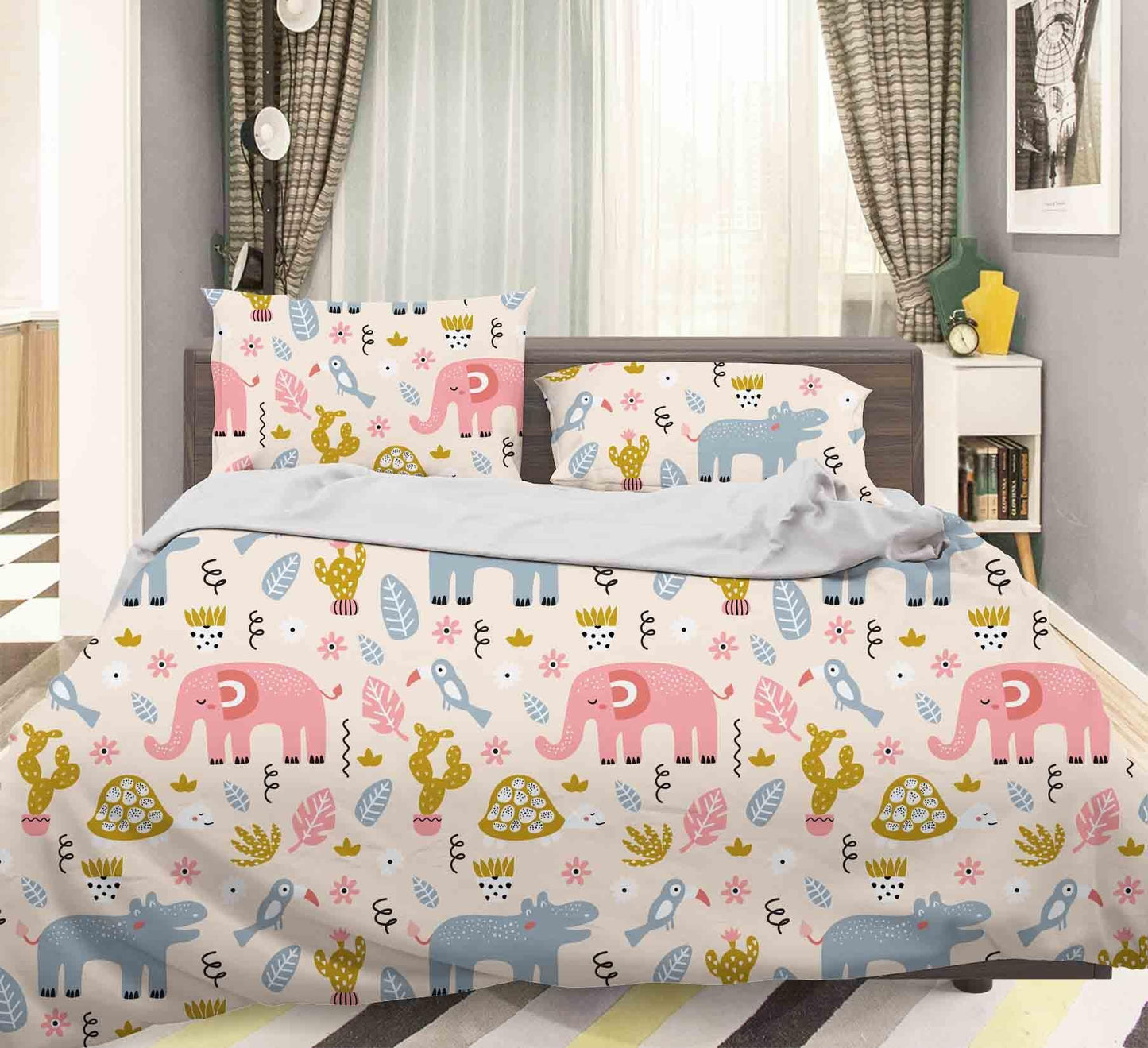 3D Cartoon Animals Quilt Cover Set Bedding Set Pillowcases 150