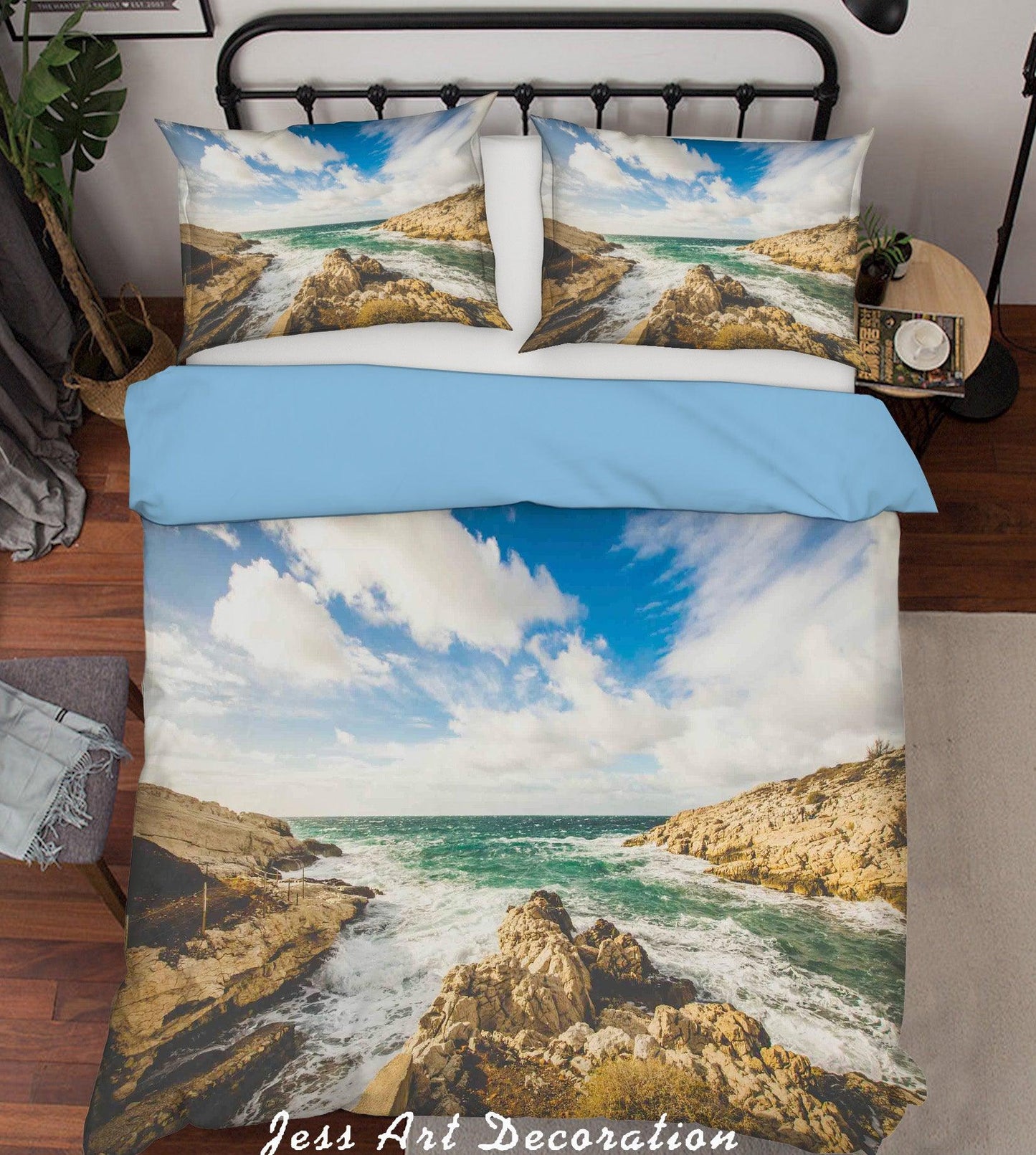 3D Blue Sky Seaside Quilt Cover Set Bedding Set Pillowcases 77