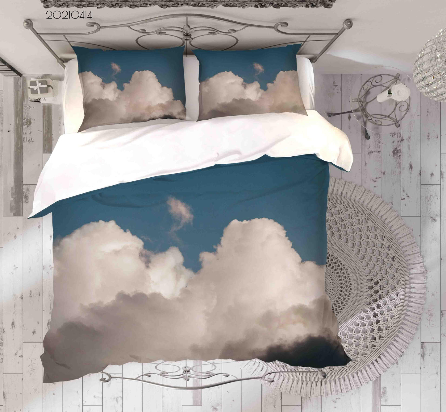 3D Blue Sky White Cloud Quilt Cover Set Bedding Set Duvet Cover Pillowcases 16