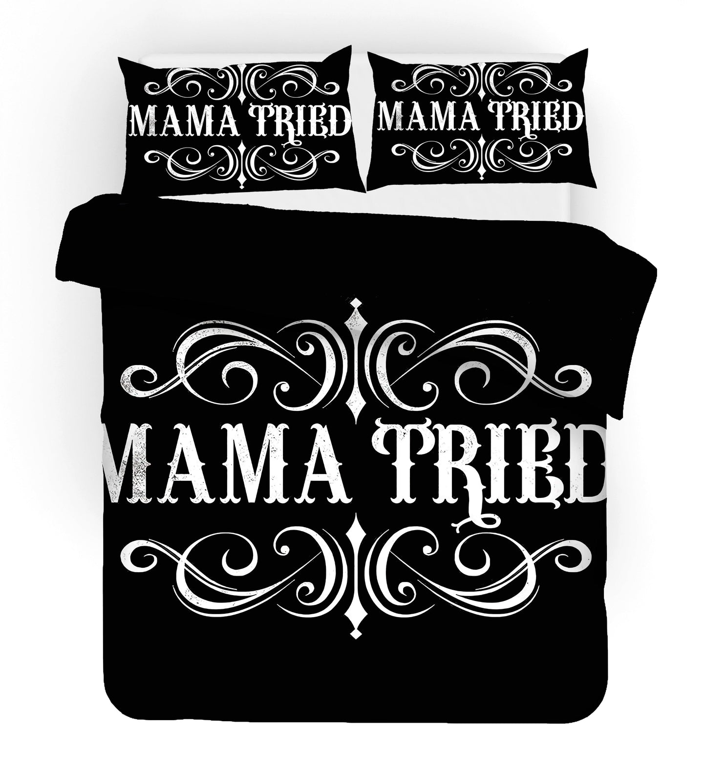 3D Black Mama Tried Quilt Cover Set Bedding Set Pillowcases 178