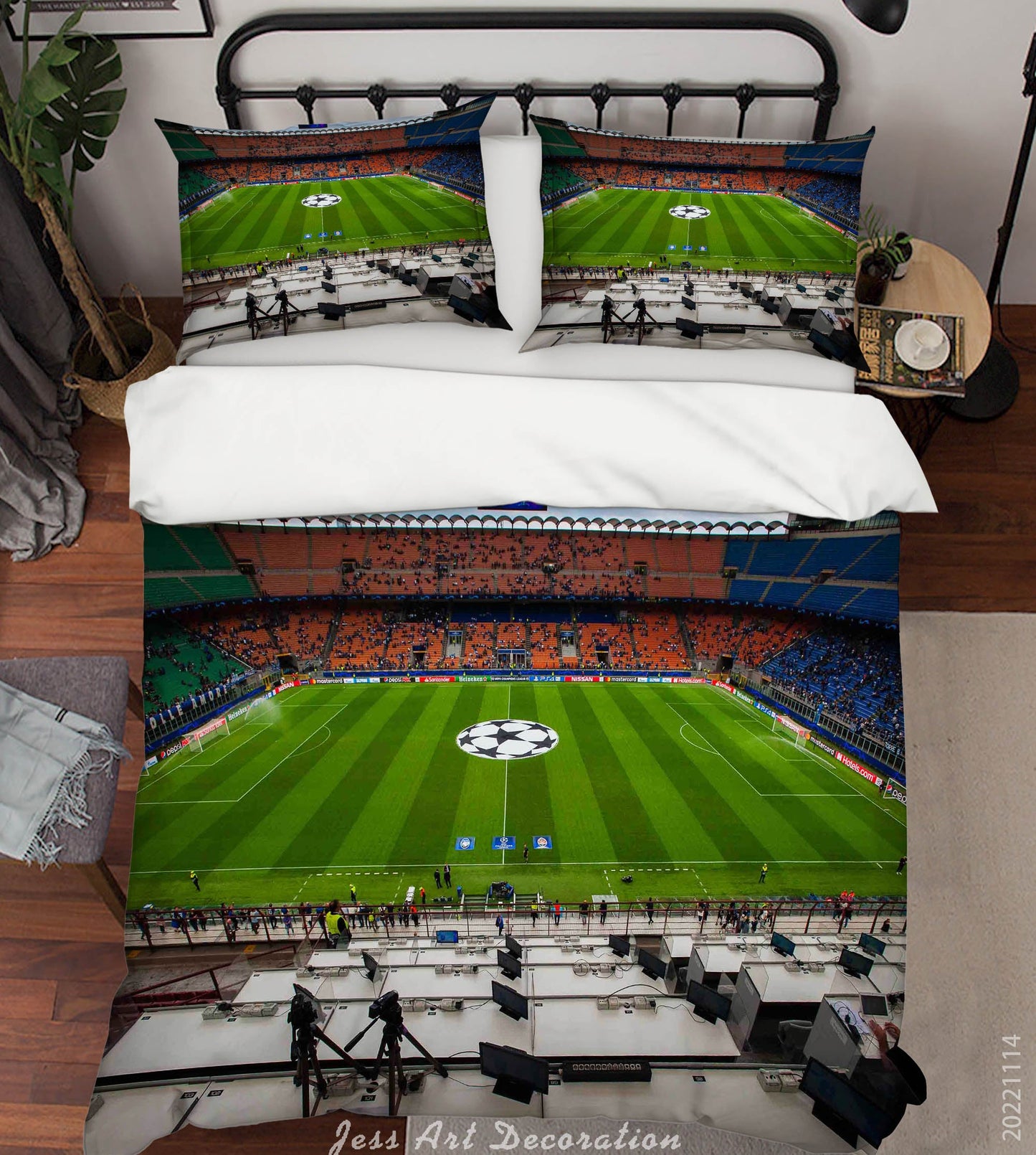 3D AC Associazione Calcio Milan Spectator Seats Quilt Cover Set Bedding Set Duvet Cover Pillowcase 855