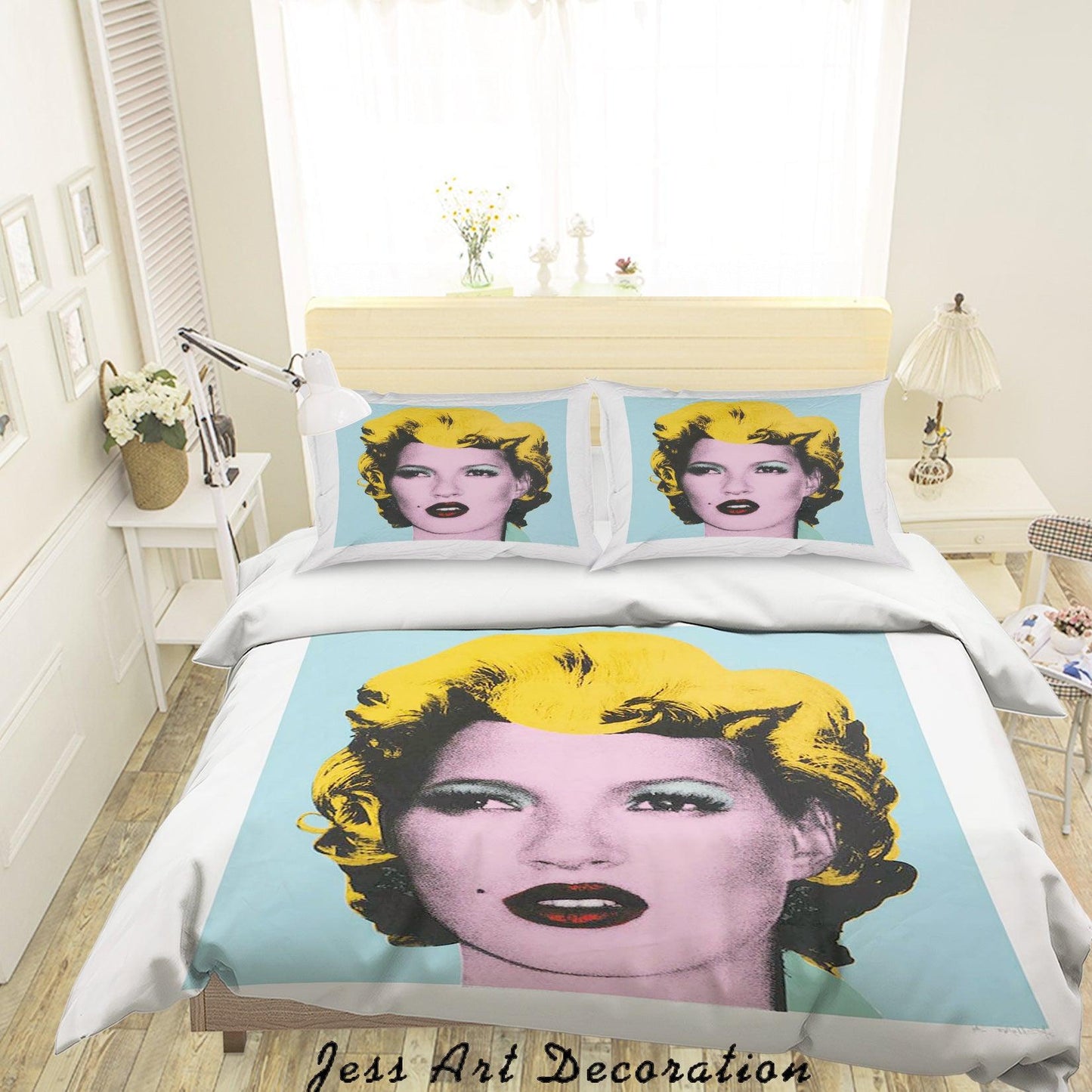 3D Banksy Kate Moss Original Colourway Quilt Cover Set Bedding Set Duvet Cover Pillowcases ZY D80