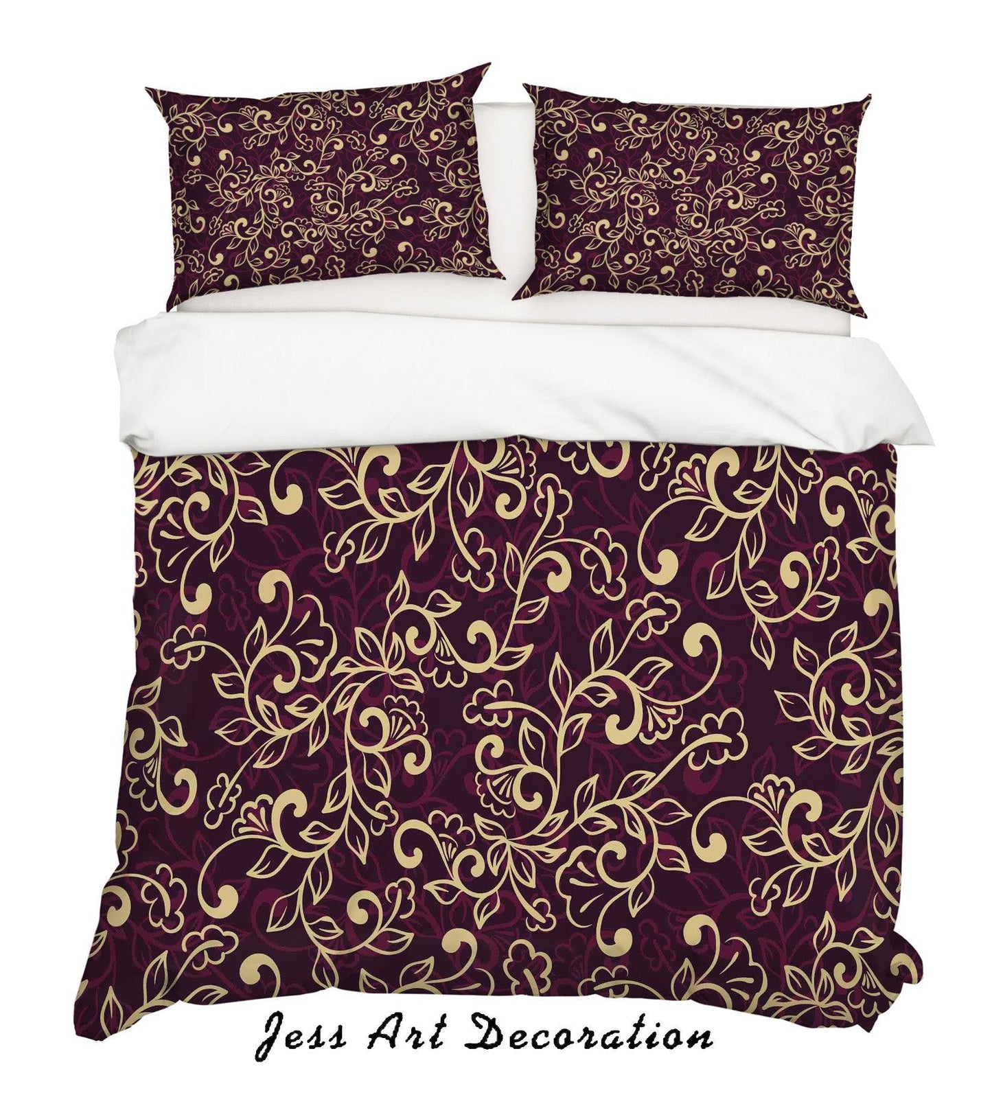 3D Brown Pattern Quilt Cover Set Bedding Set Pillowcases 122