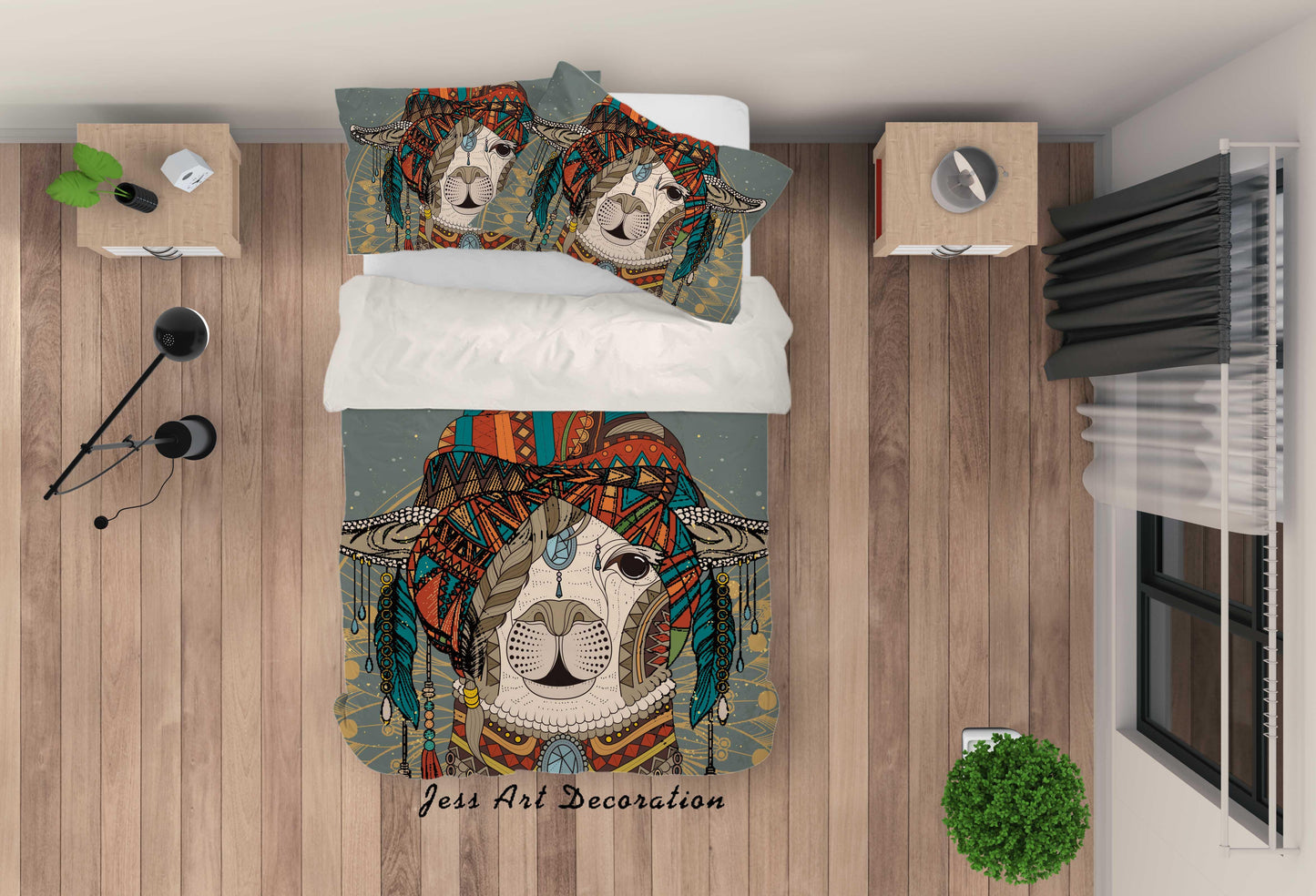 3D Cartoon Abstract Sheep Quilt Cover Set Bedding Set Pillowcases 209