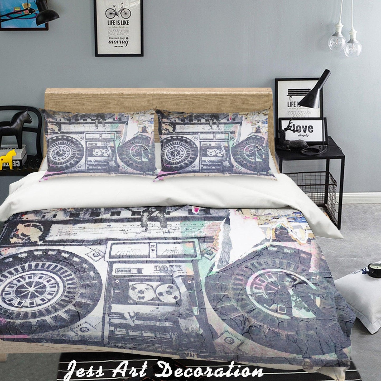 3D Black White Pattern Quilt Cover Set Bedding Set Pillowcases 122