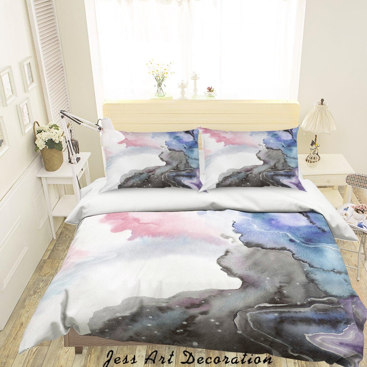 3D Abstract Watercolor Painting Quilt Cover Set Bedding Set Pillowcases 57