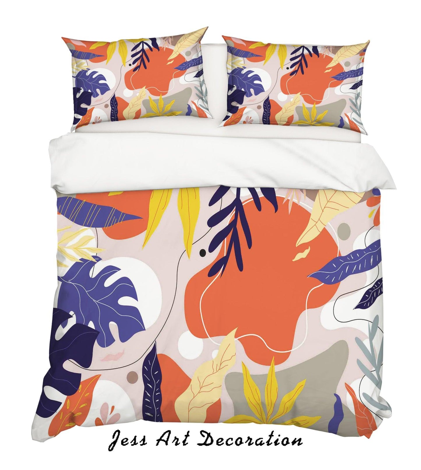 3D Art Leaves Quilt Cover Set Bedding Set Pillowcases 151