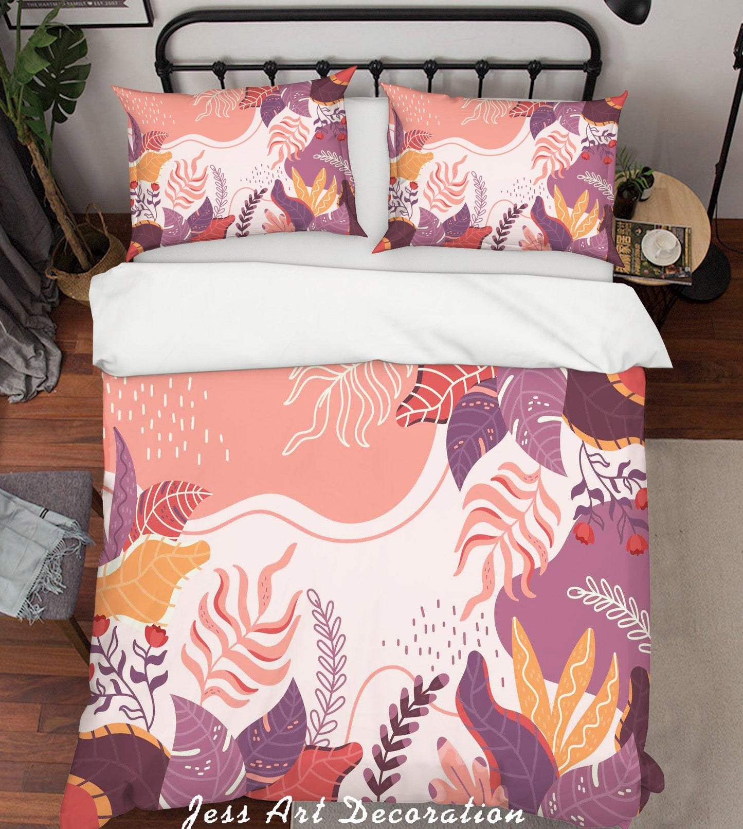 3D Abstract Plant Floral Pattern Quilt Cover Set Bedding Set Duvet Cover Pillowcases WJ 6921