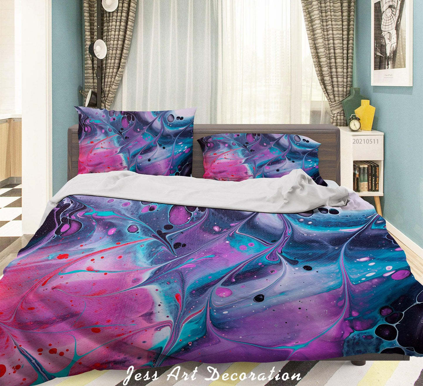 3D Abstract Color Marble Quilt Cover Set Bedding Set Duvet Cover Pillowcases 5