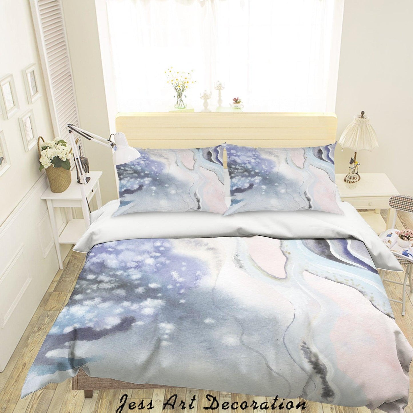 3D Abstract Watercolor Painting Quilt Cover Set Bedding Set Pillowcases 61