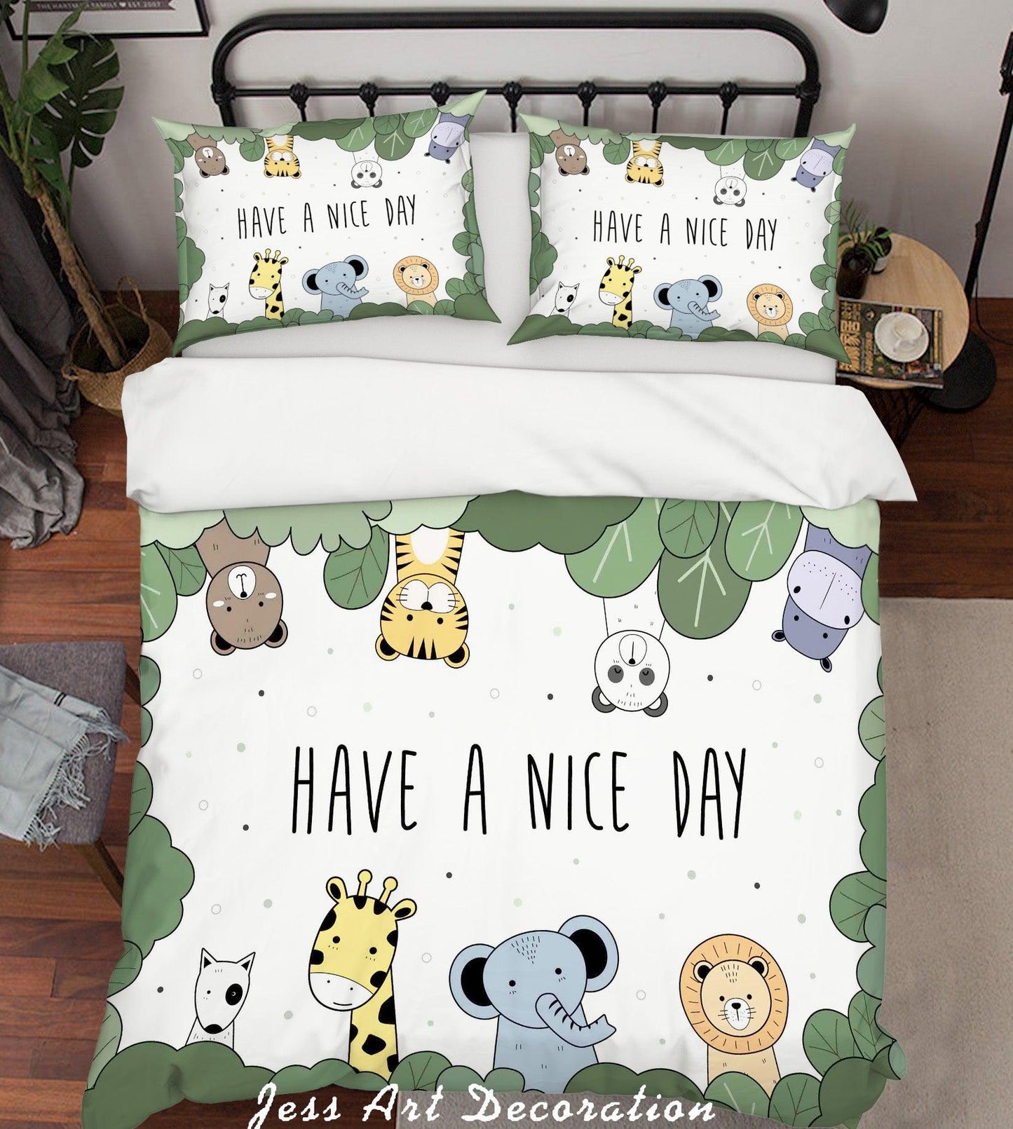 3D Cartoon Animals Quilt Cover Set Bedding Set Pillowcases 22