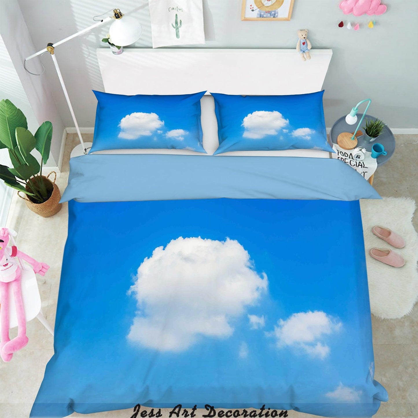 3D Blue Sky White Clouds Quilt Cover Set Bedding Set Pillowcases 7