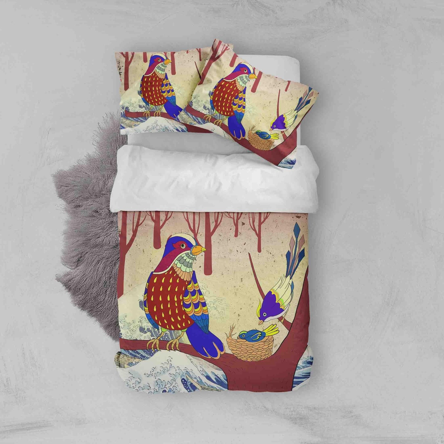 3D Abstract Birds Quilt Cover Set Bedding Set Pillowcases 70
