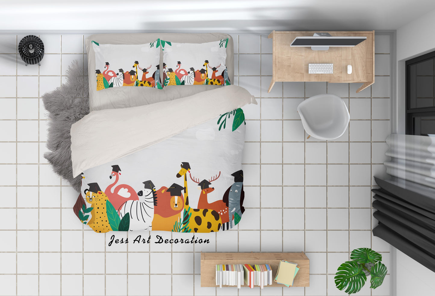 3D Cartoon Animal Quilt Cover Set Bedding Set Pillowcases 85