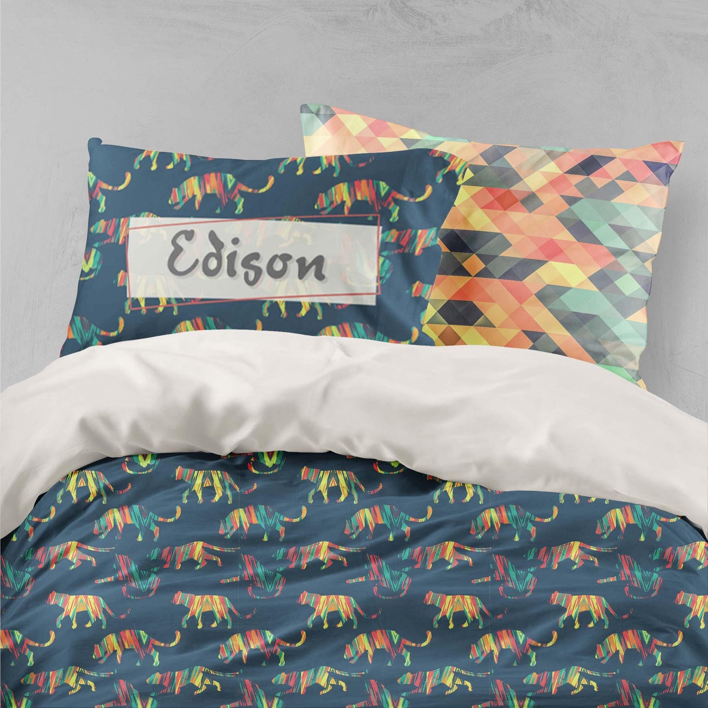 3D Blue Animal Quilt Cover Set Bedding Set Pillowcases 04