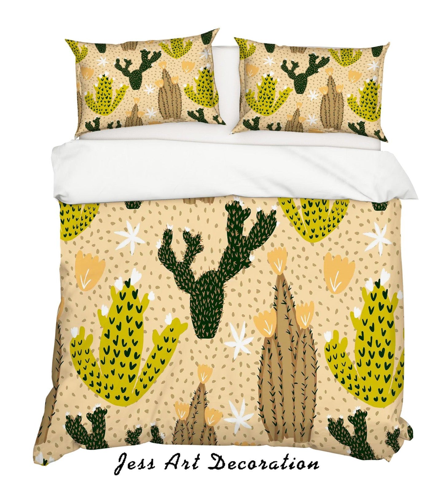 3D Cartoon Cactus Pattern Quilt Cover Set Bedding Set Pillowcases 127