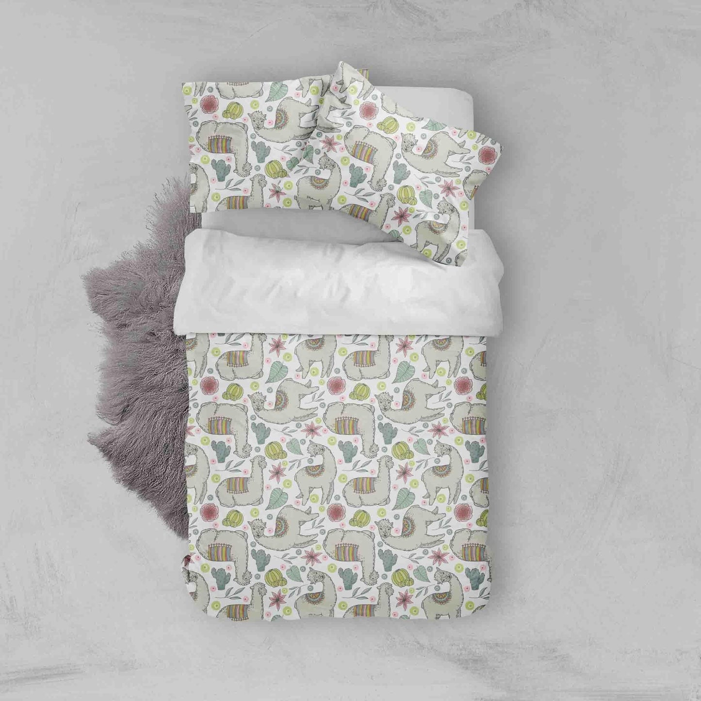 3D Alpaca Cactus Quilt Cover Set Bedding Set Pillowcases 76