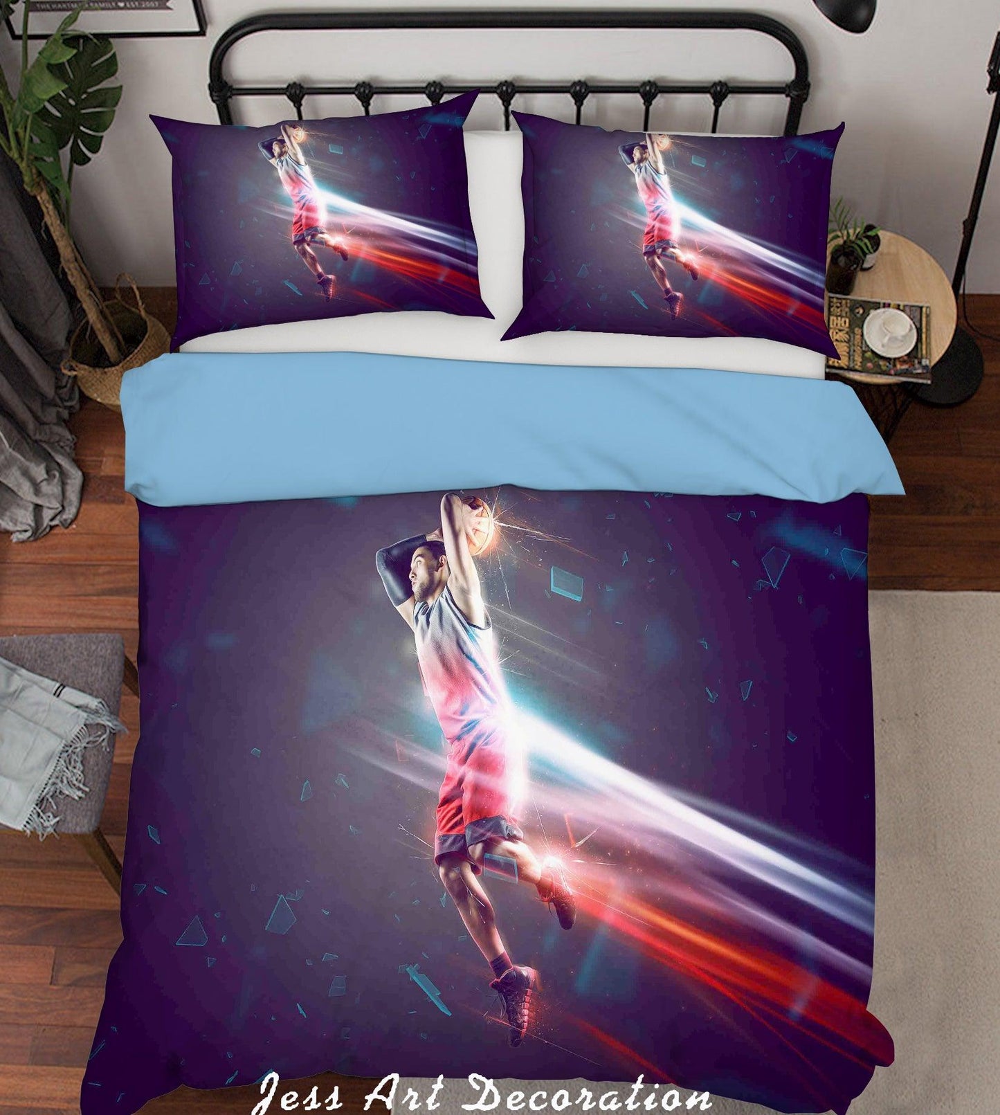 3D Basketball Sports Quilt Cover Set Bedding Set Pillowcases 39