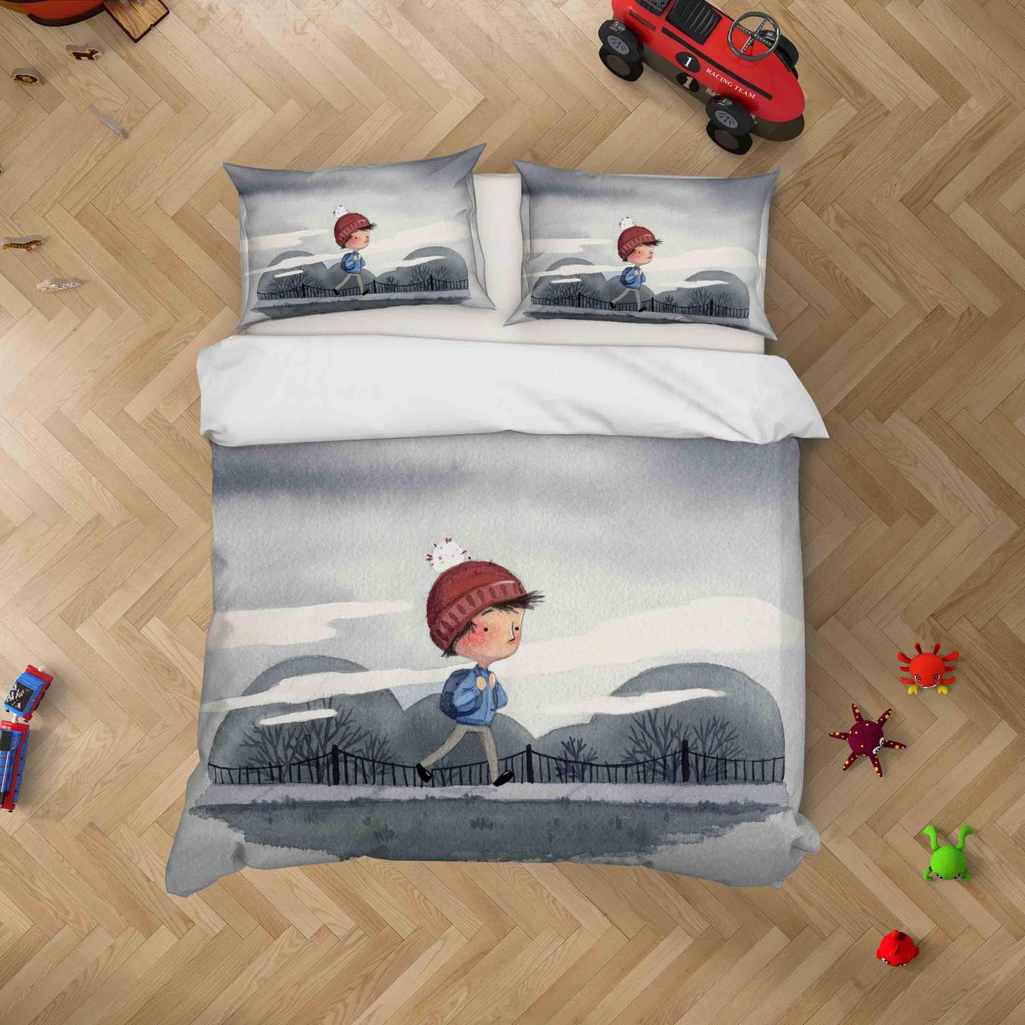 3D Cartoon Boy Trees Quilt Cover Set Bedding Set Duvet Cover Pillowcases SF051