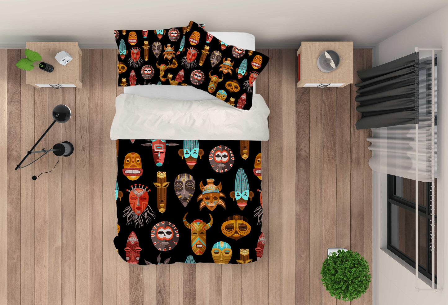 3D Cartoon Animal Head Quilt Cover Set Bedding Set Pillowcases 66
