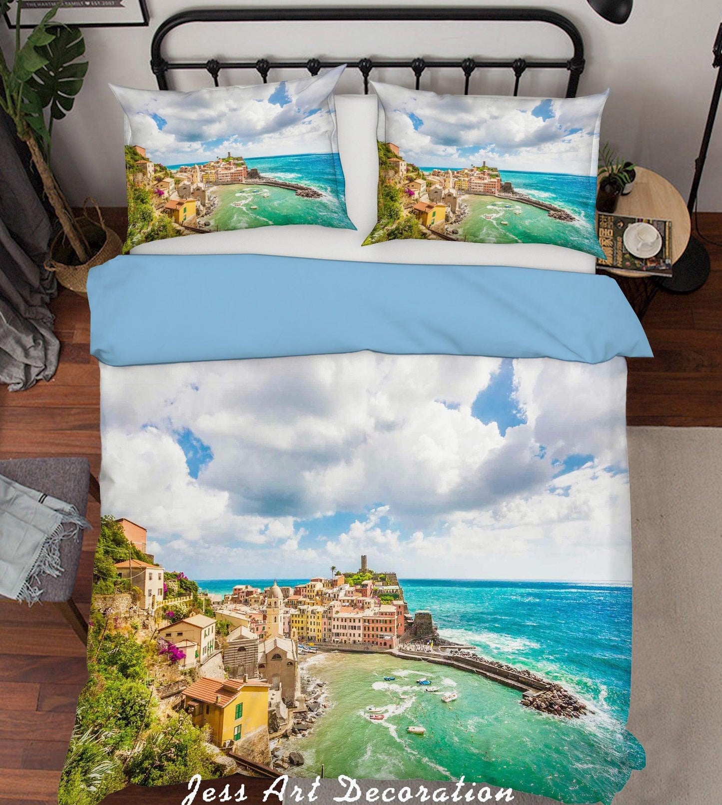 3D Blue Sea Seaside Scenery Quilt Cover Set Bedding Set Pillowcases 34