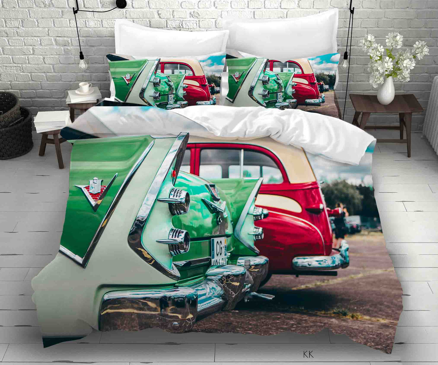 3D Automobile Tree Quilt Cover Set Bedding Set Duvet Cover Pillowcase 419