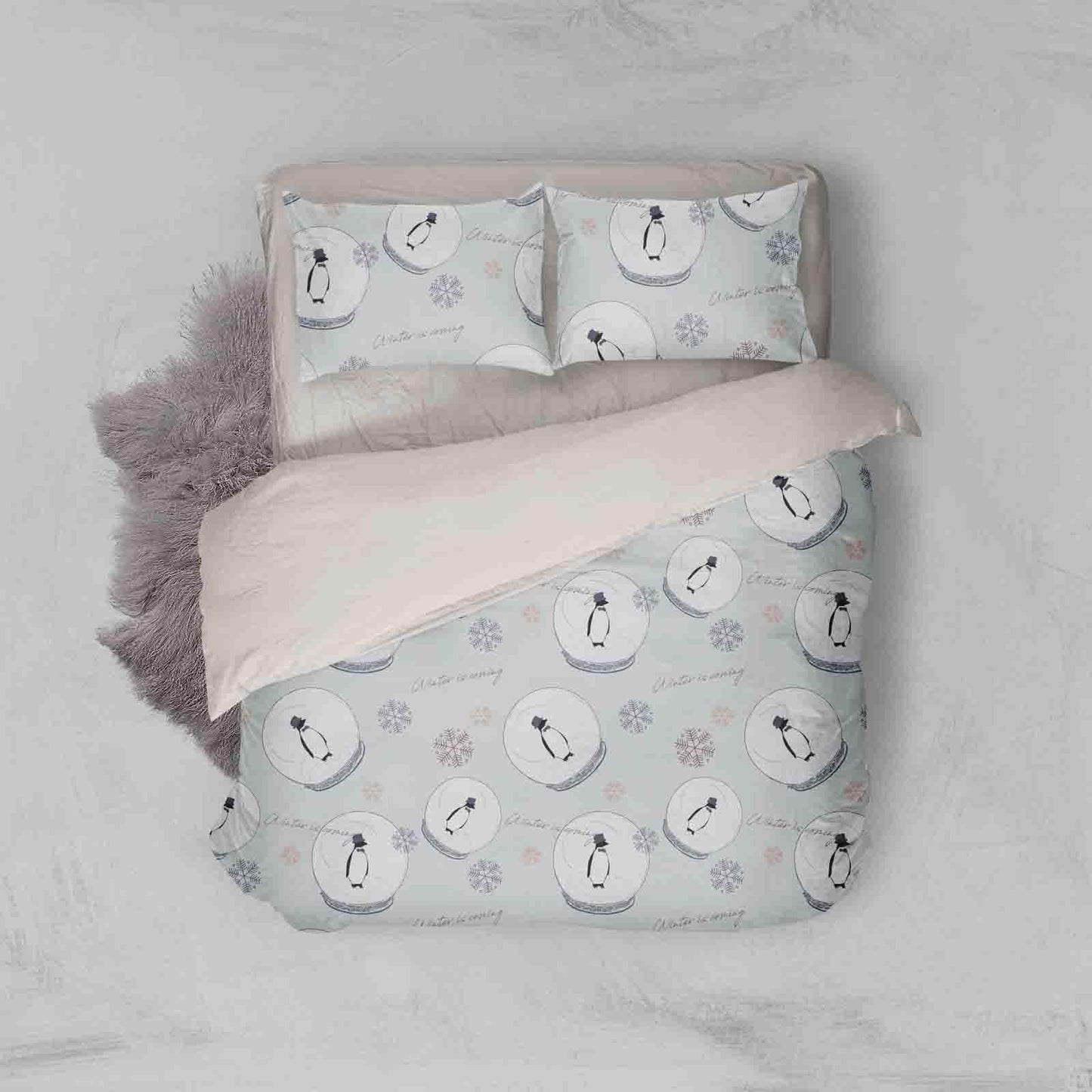3D Cartoon Penguin Quilt Cover Set Bedding Set Pillowcases 140