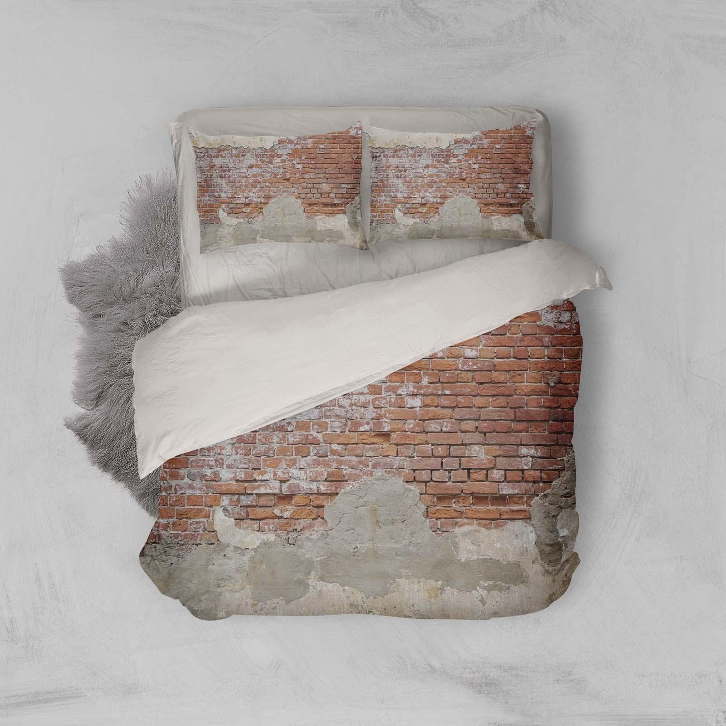 3D Brick Wall Quilt Cover Set Bedding Set Pillowcases 41