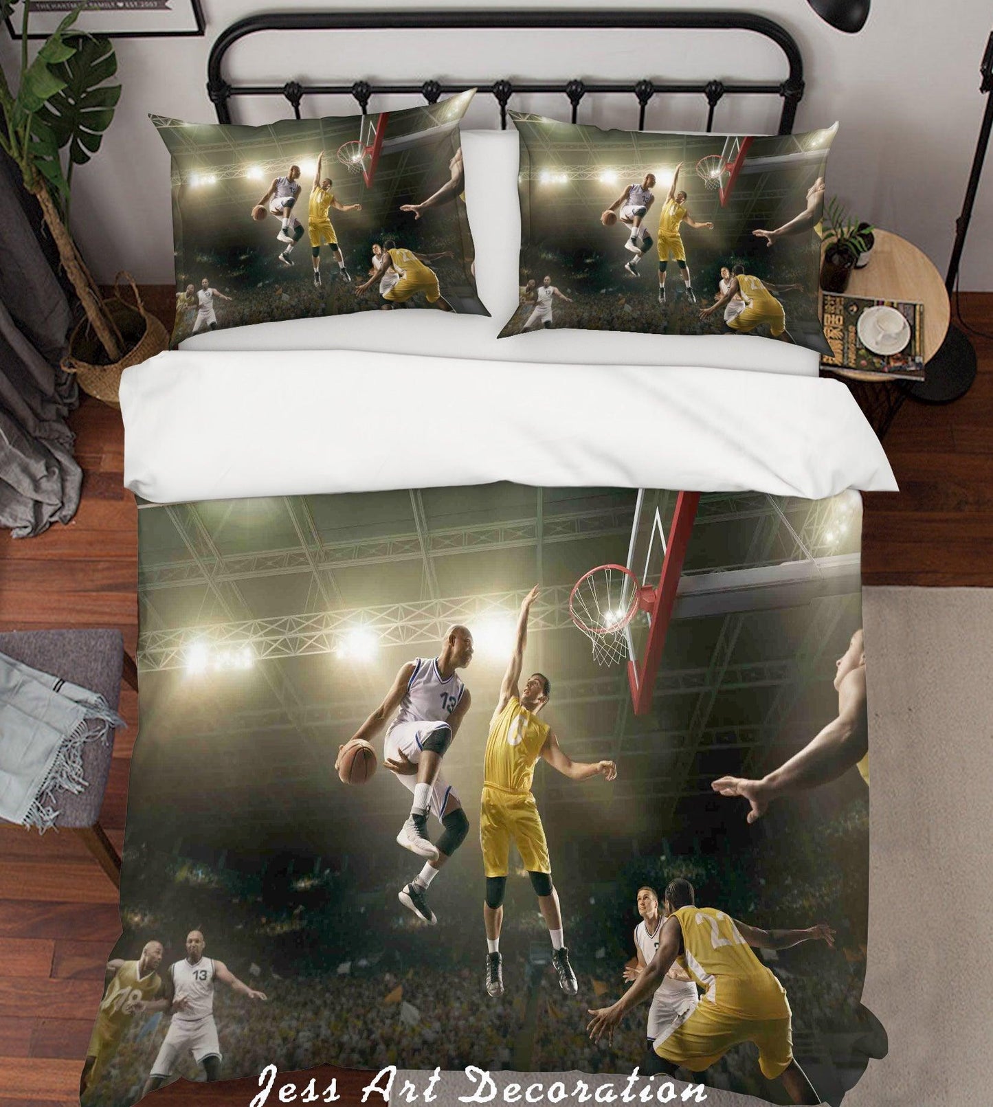3D Basketball Sports Quilt Cover Set Bedding Set Pillowcases 82
