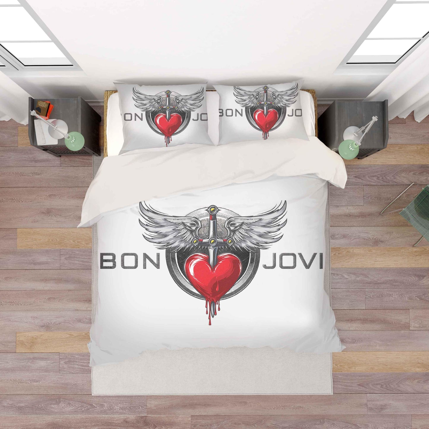 3D Bon Jovi Quilt Cover Set Bedding Set Pillowcases 18