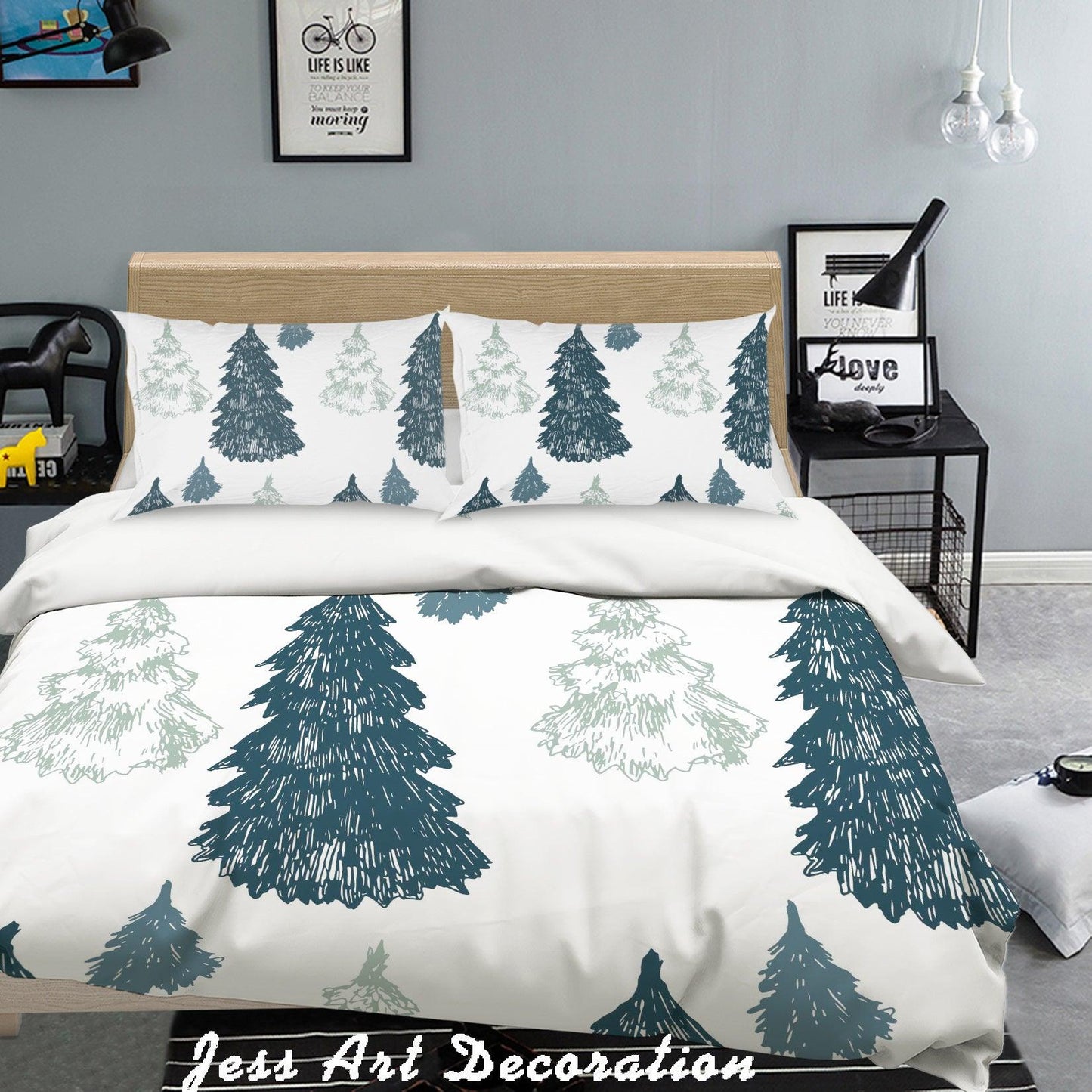 3D Cartoon Forest Pattern Quilt Cover Set Bedding Set Pillowcases 232