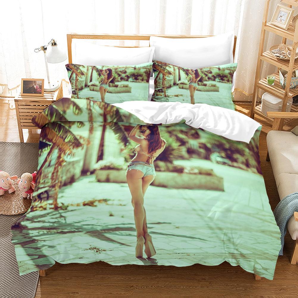 3D Bikini Girl Quilt Cover Set Bedding Set Duvet Cover Pillowcases A029 LQH