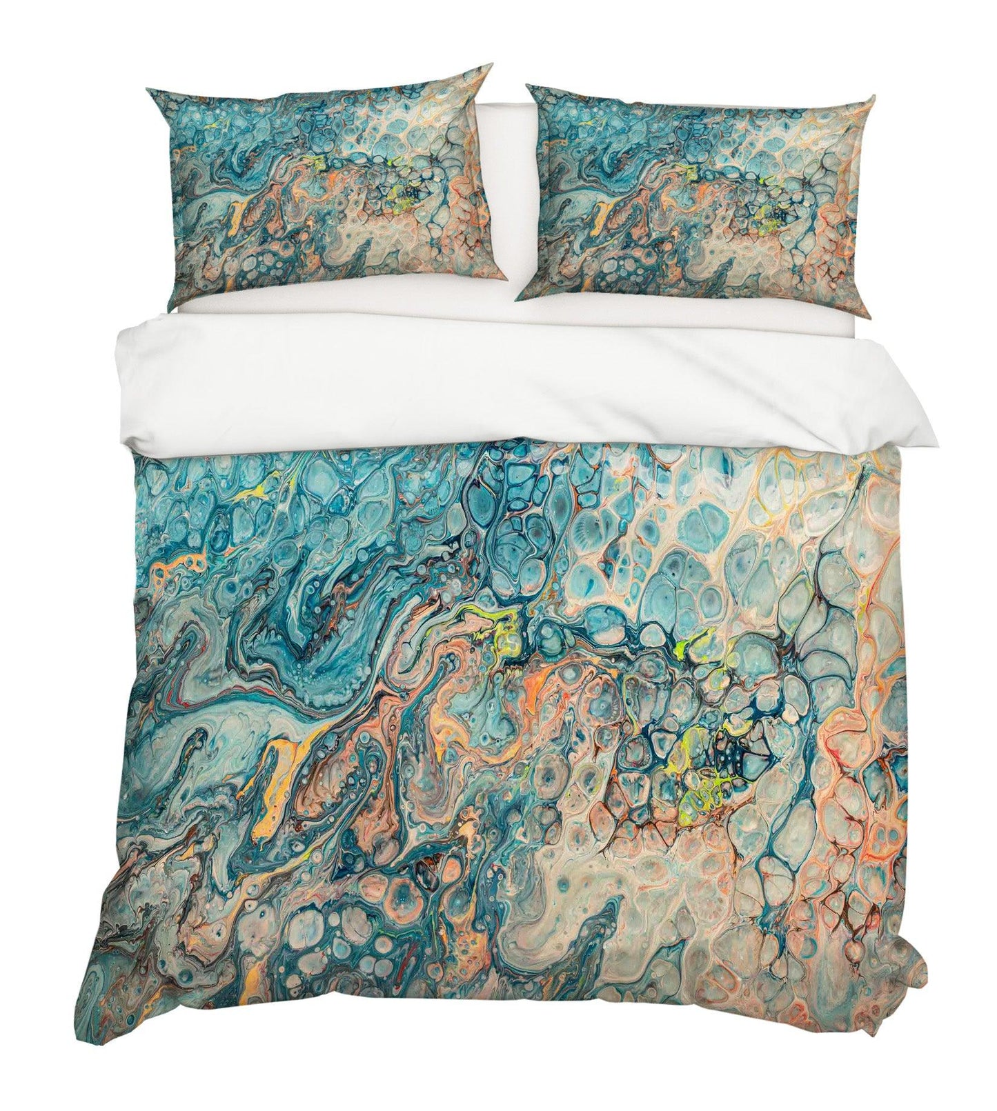 3D Blue Uneven Paint Quilt Cover Set Bedding Set Pillowcases 97